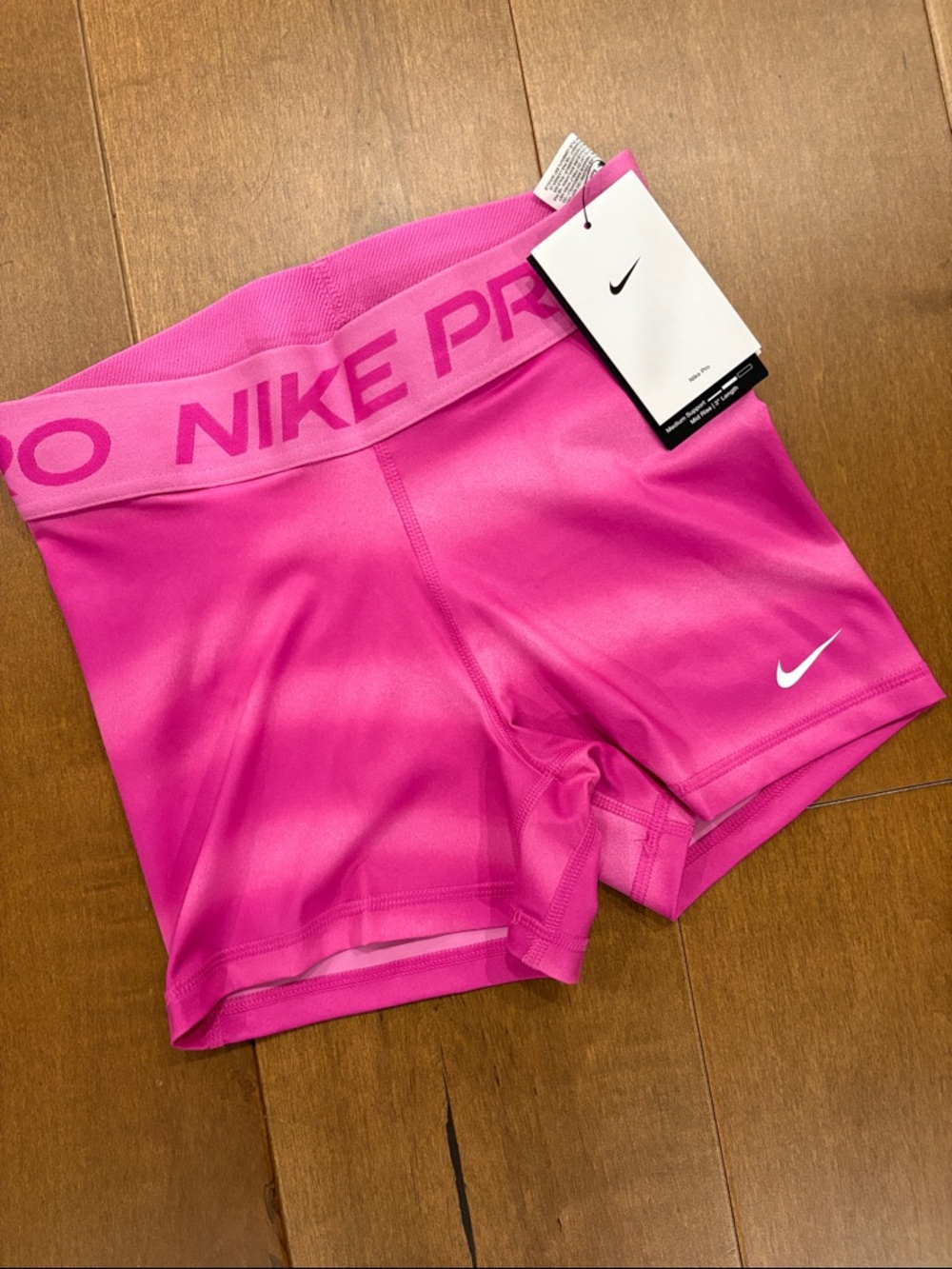 Nike Women's Pink Pro Compression Bike Shorts